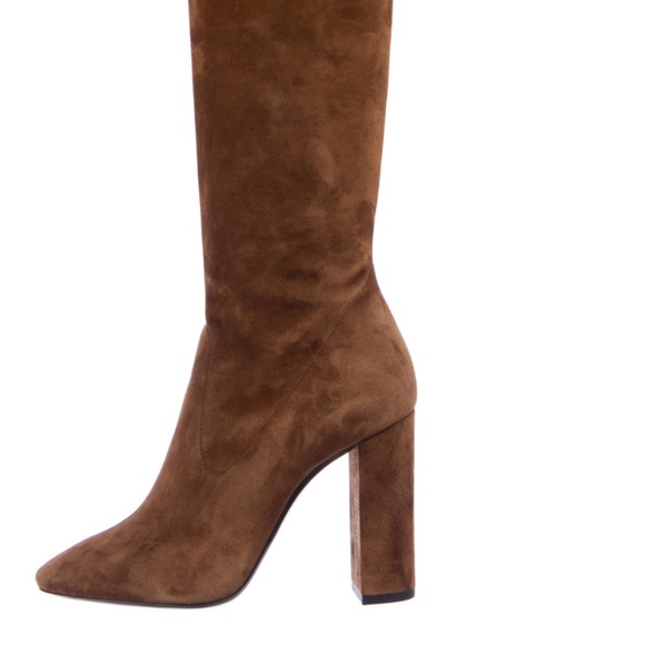 SAINT LAURENT Lou 105 Suede Boots - Picture 1 of 6